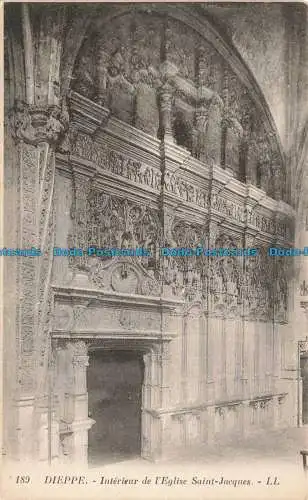 R664091 Dieppe. Interieur de l Eglise Saint Jacques. LL. 189