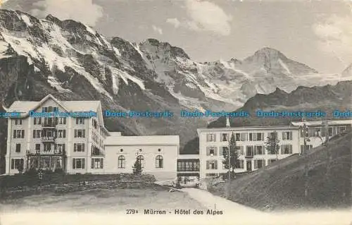 R662584 Murren. Hotel des Alpes. Schild Bichsel