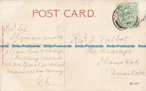 R665495 Dunstable. Pfarrerkirche. Chas. Smy. 1910