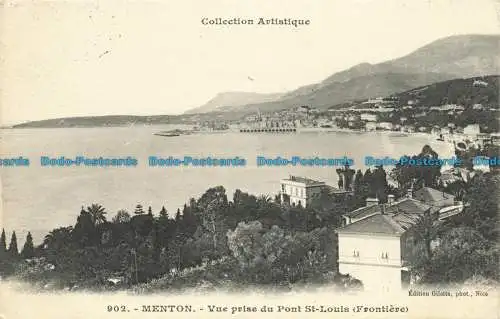 R662594 Menton. Vue Prise du Pont St. Louis. Frontiere. Giletta. 1906