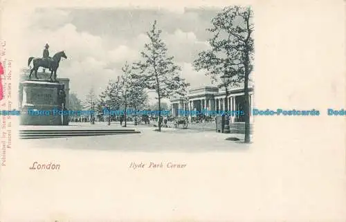 R665512 London. Hyde Park Corner. Stewart und Woolf. Sachsen. Serie. Nr. 103