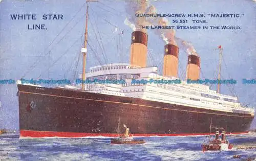 R664861 White Star Line. Vierfachschraube R.M.S. Majestic