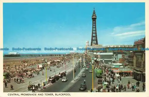 R664162 Blackpool. Zentrale Promenade und Turm. Fotopräzision. Colourmaster In