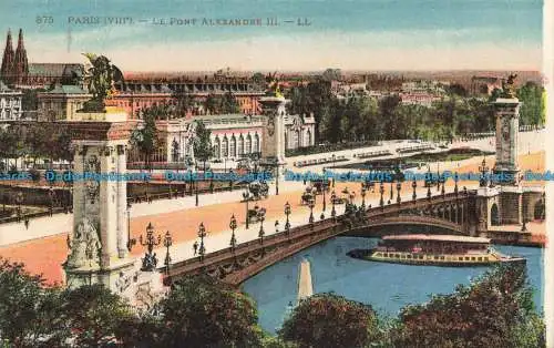 R665623 Paris. Le Pont Alexander. III. LL. 875