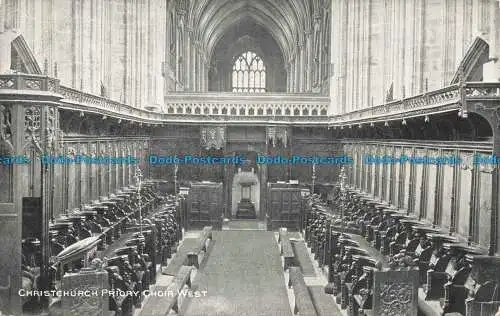 R666364 Christchurch Priory. Chor West. Photochrom