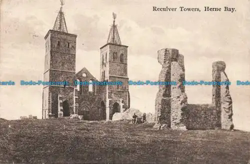 R665675 Herne Bay. Reculver Towers. 1926