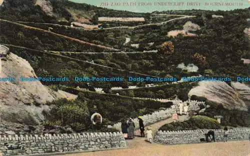 R665025 Bournemouth. Zick-Zack-Weg vom Undercliff Drive