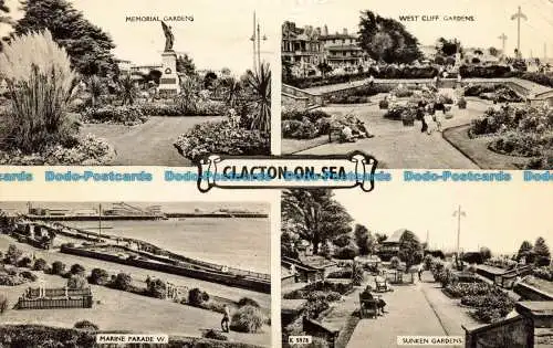 R667271 Clacton on Sea. Marine Parade W. Versunkene Gärten. Multi View. 1967