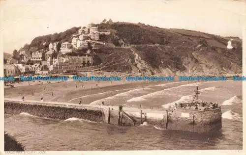 R666484 Looe. Banjo Pier and Cliff