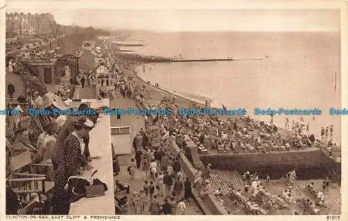 R665096 Clacton on Sea. East Cliff und Promenade. Photochrom