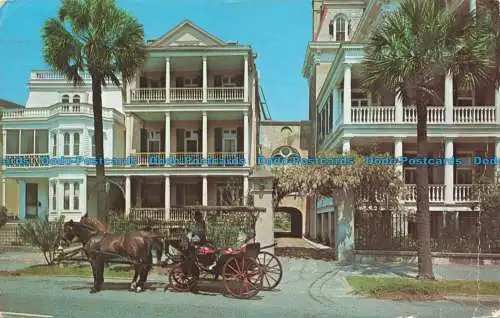 R664385 South Carolina. South Battery Homes. Charleston. Charleston Postkarte. D