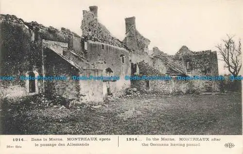 R667337 In der Marne. Montreux nach dem Tod der Deutschen. E. Le Deley