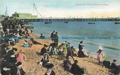 R665914 Clacton on Sea. Sand und Pier. 1907