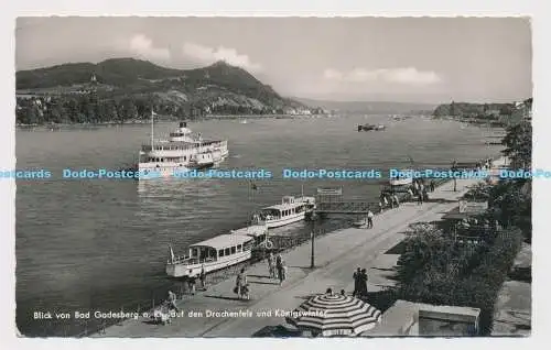 C011366 Blick von Bad Godesberg a. Rh. auf den Drachenfels und Königswinter. Han