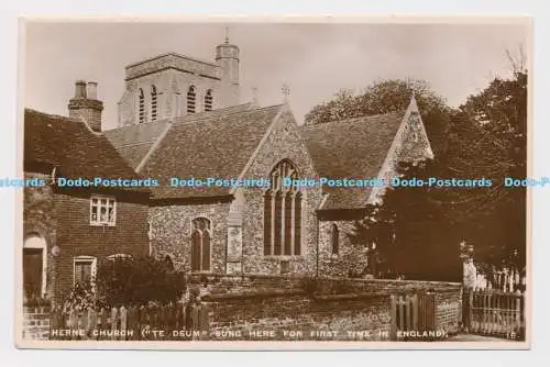 C011391 Kirche Herne. Te Deum sang hier zum ersten Mal in England. 18. RP. 1934