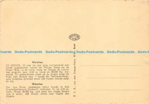 D024295 Waterloo. Le Lion. Der Löwe. P.I. B