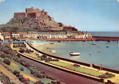 D024365 Schloss Mont Orgueil und Hafen von Gorey. Jersey. C.I. Die fotografische Gr