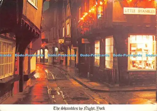 D025571 The Shambles by Night. York. J. A. Magson. Leeman Road. Colourmaster Lim