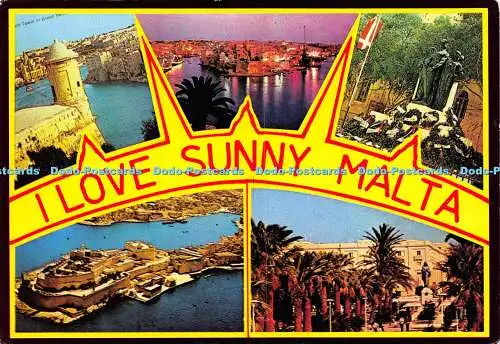 D025051 I Love Sunny Malta. Alfred Galea Zammit. Poultons Druckerei. Multi View