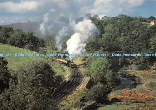 D026262 North Yorks Moors Railway in der Nähe von Goathland. B. S. Bates. The Medici Societ