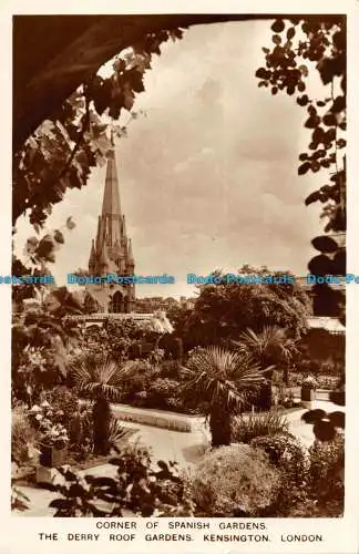 R072932 Ecke Spanischer Gärten. The Derry Roof Gardens. Kensington. London. D