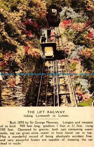 R072988 Die Liftbahn. Verbindung von Lynmouth mit Lynton. Harvey Barton