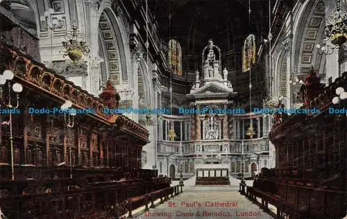 R131989 St. Pauls Cathedral zeigt Chor und Reredos. London. Aldwych. 1917