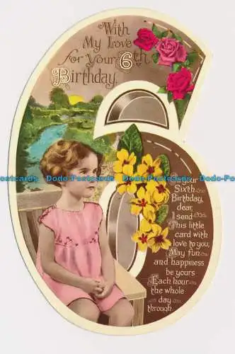 R662524 With My Love for Your 6th Birthday. British Academy Manufacture