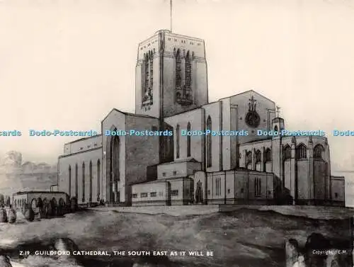 D030771 Z. 19. Guildford Cathedral. Der Südosten wie er sein wird. E. M. Friths S