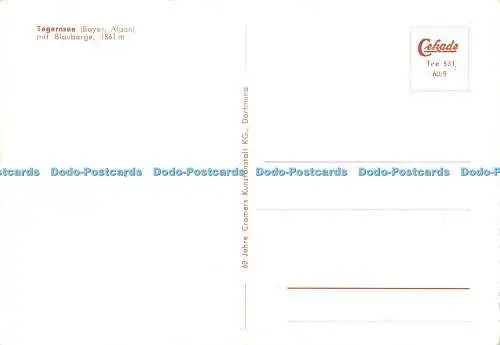D026694 Tegernsee. Bayer Alpen mit Blauberge. Cramers