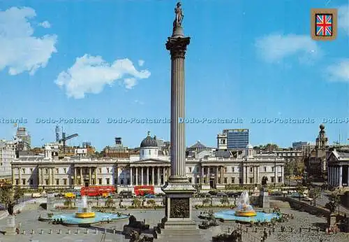 D026707 London. Nelsons Säule und Trafalgar Square. Golden Shield. Fisa