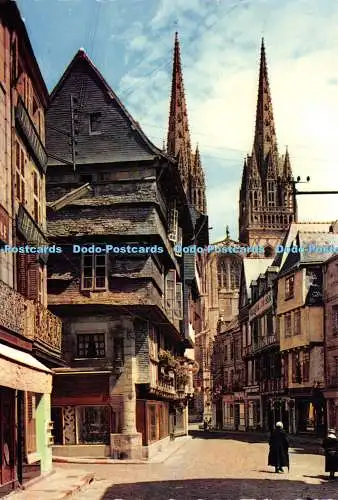 D026745 La Bretagne en Couleurs. Quimper. MX 1889. Rue Kereon. Mexichrom. Jos L