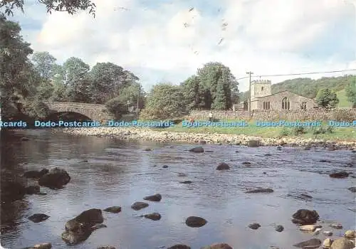 D028558 Yorkshire Dales. Wharfedale. Hubberholme Brücke und Kirche. Richter