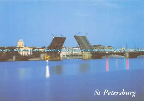 D028573 St. Petersburg. Blick auf die Newa und die Tauschbrücke. 2000