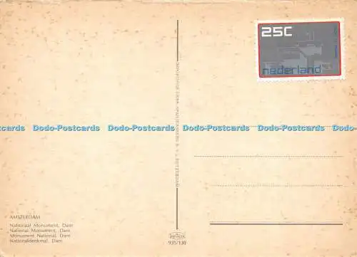 D026990 Amsterdam. Nationaldenkmal. Damm. Krüger. Gebr. Spanjersberg