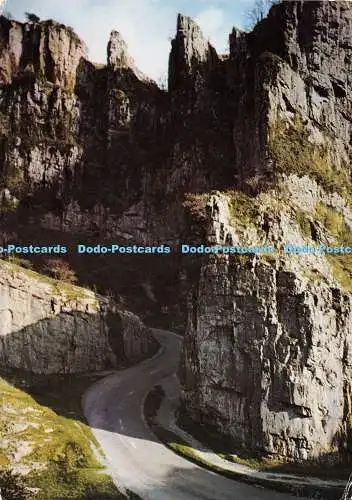 D028857 The Pinnacle and Castle Rock. Cheddar Gorge. Somerset. Dixon