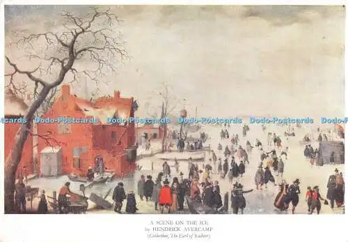 D032535 Eine Szene auf dem Eis von Hendrick Avercamp. The Medici Society. Abholung.