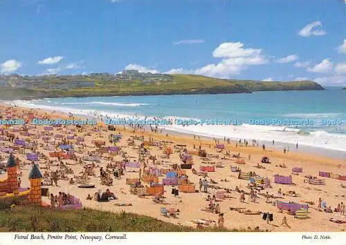 D027410 Fistral Beach. Pentire Point. Newquay. Cornwall. D. Edel. Hinde. 1989