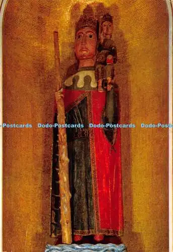 D027528 Barga. Kathedrale. S. Cristoforo. Holz Mittelalter Skulptur. Cecame