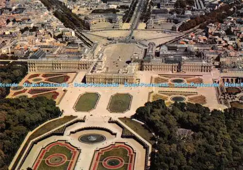 D029172 Versailles. Das Schloss und der Park. Luftaufnahme. A. P. Mexichrome. Spir