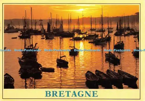 D029613 Bretagne. Couleurs de Bretagne. Sonnenuntergang am Hafen. Wagenheber. 1993
