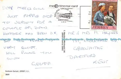 D029618 Corbiere Sunset. Jersey. C. I. S. Marshall. Großhandel. Der Continental C