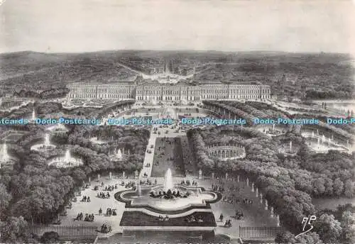 D030341 Versailles. S. et O. Das Schloss und der Park. Gesamtansicht. Deroy. Grab