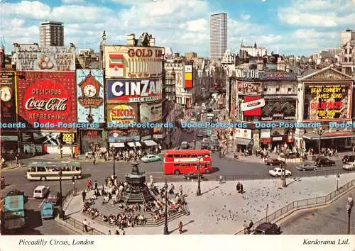 D031623 London. Piccadilly Circus. Kardorama. 1974