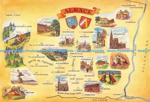 D031873 Elsass. Provinces et Villes. De France. Imprime Par Sik Tat Graphics Ind