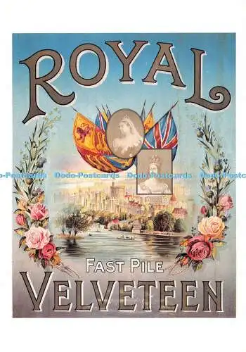 D032271 Royal Fast Pile Velveteen. Königin Victoria bestieg 183 den Thron