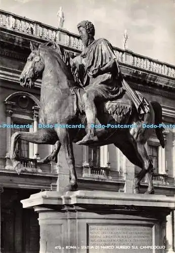 D033382 Roma. Statua di Marco Aurelio Sul Campidoglio. E. Richter. RP