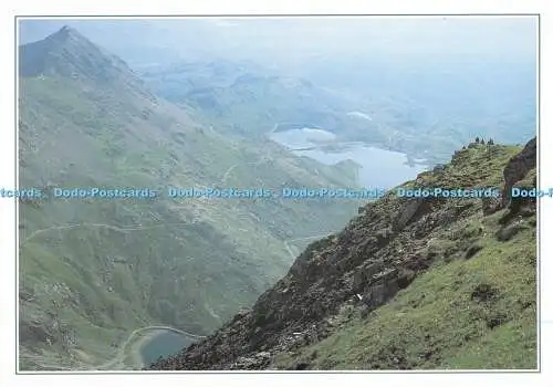 D033525 Der Blick vom Gipfel des Snowdon. Wales höchster Berg. Andy Willia