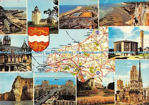 D033620 Normandie Frankreich. La Seine Maritime. Dapres Carte Michelin Nr. 989. La C