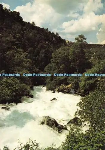 D033827 Fontaine de Vaucluse. Les cascades peu apres la resurgence un jour de ha